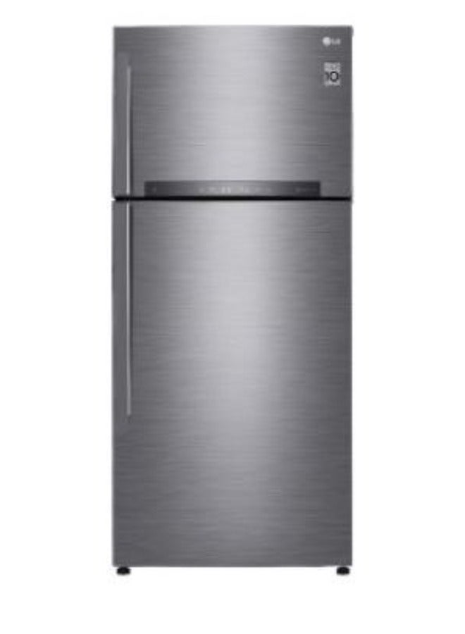 LG No Frost Top Mount Refrigerator, 506L, Silver -  GN-H722HFHL GN-H722HFHL silver - Image 1
