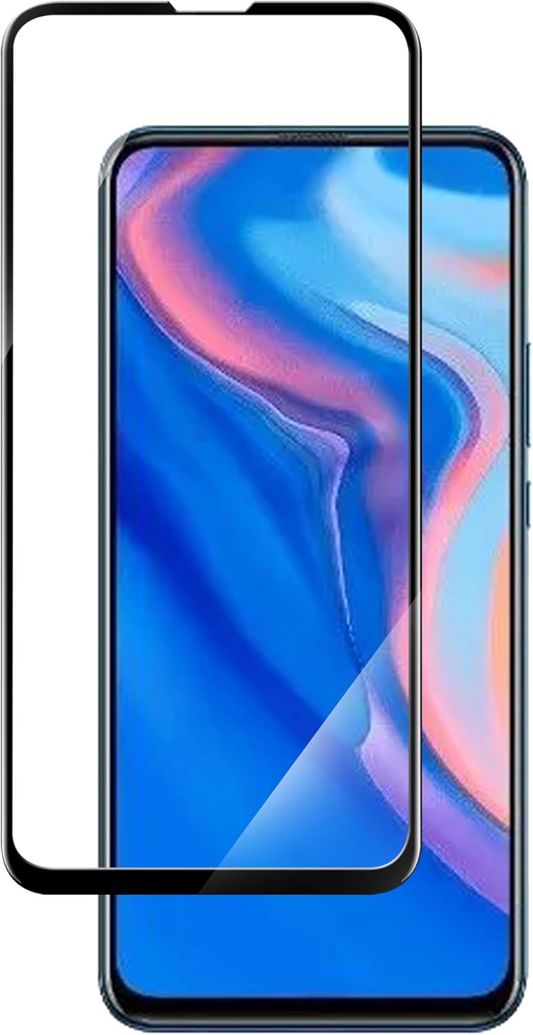واقي شاشة زجاجي كامل اللصق من الحافة إلى الحافة لهواتف HUAWEI Y9S / Huawei Y9 Prime (2019) (أسود) من Nice.Store.UAE
