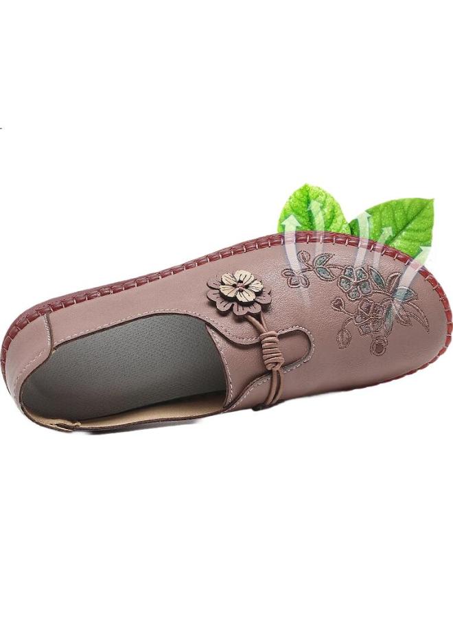 Anglerfish Old Beijing Cloth Shoes Women'S Spring And Autumn Middle-Aged And Elderly Single Shoes Soft Bottom Cow Tendon Bottom Mother Shoes 78806 Red 36 - Image 3