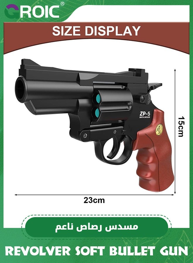 GROIC Soft Bullet Gun Toy Revolver Gun with 30 PCS Soft Foam Refill Bullets and Shooting Target, Shooting Games Play Toys Revolver Gun Education Toy Model Realistic Toy  - Image 2