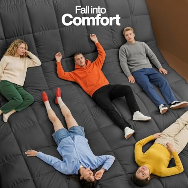 Comforter Duvet Insert - Quilted Comforter with Corner Tabs - Box Stitched Down Alternative Comforter - Image 3