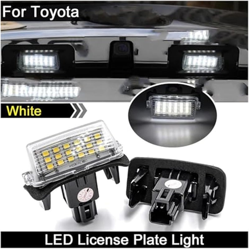 Wivplex 2Pcs White License Plate Light for Toyota - Image 3