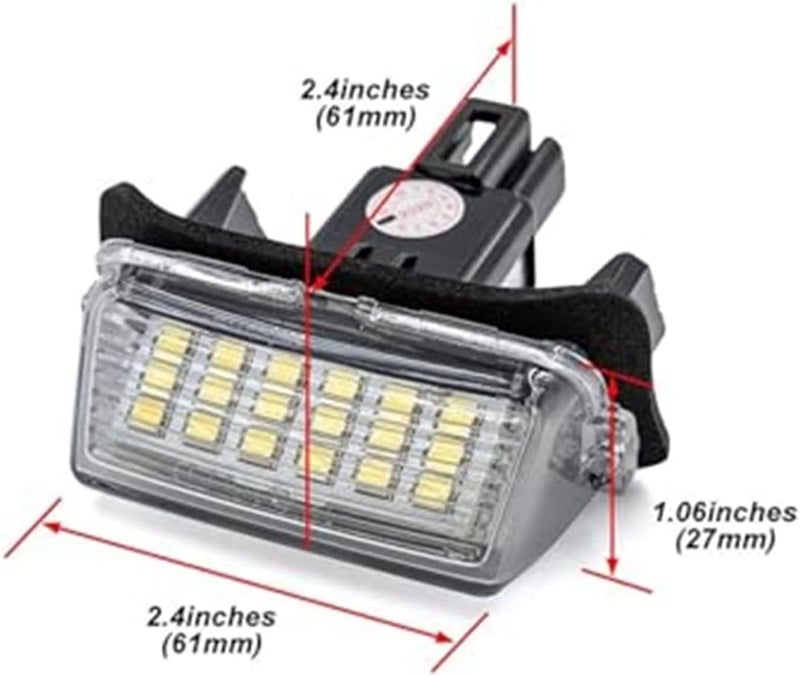 Wivplex 2Pcs White License Plate Light for Toyota - Image 2