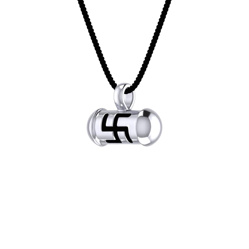 TINY TIARAA Pure 925 Silver Pendant Capsule Openable Kavach Taweez with Black Threads for Girls Boys Kids Women Men | Prayer Locket | Nazariya Pendant Taviz Cylinder | Evil Protection Tabiz | Amulet - Image 4