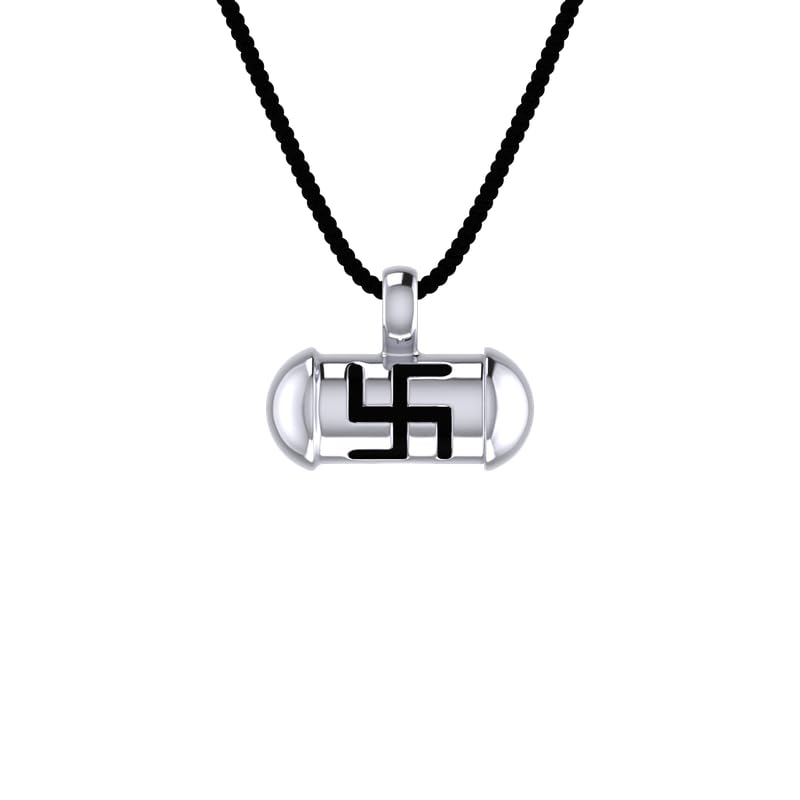TINY TIARAA Pure 925 Silver Pendant Capsule Openable Kavach Taweez with Black Threads for Girls Boys Kids Women Men | Prayer Locket | Nazariya Pendant Taviz Cylinder | Evil Protection Tabiz | Amulet - Image 5
