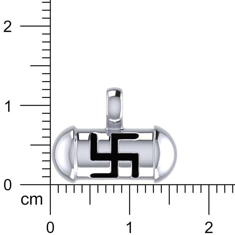 TINY TIARAA Pure 925 Silver Pendant Capsule Openable Kavach Taweez with Black Threads for Girls Boys Kids Women Men | Prayer Locket | Nazariya Pendant Taviz Cylinder | Evil Protection Tabiz | Amulet - Image 3