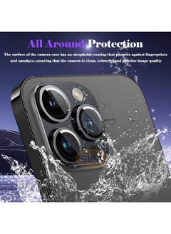 Generic Camera Lens Protector for iPhone 16 Pro/iPhone 16 Pro Max, [Strong Adsorption][Drop Protection][Scratch Resistant] 9H Frosted Metal Aluminum Alloy Tempered Glass Cover Camera Screen Protector, Black  - Image 5
