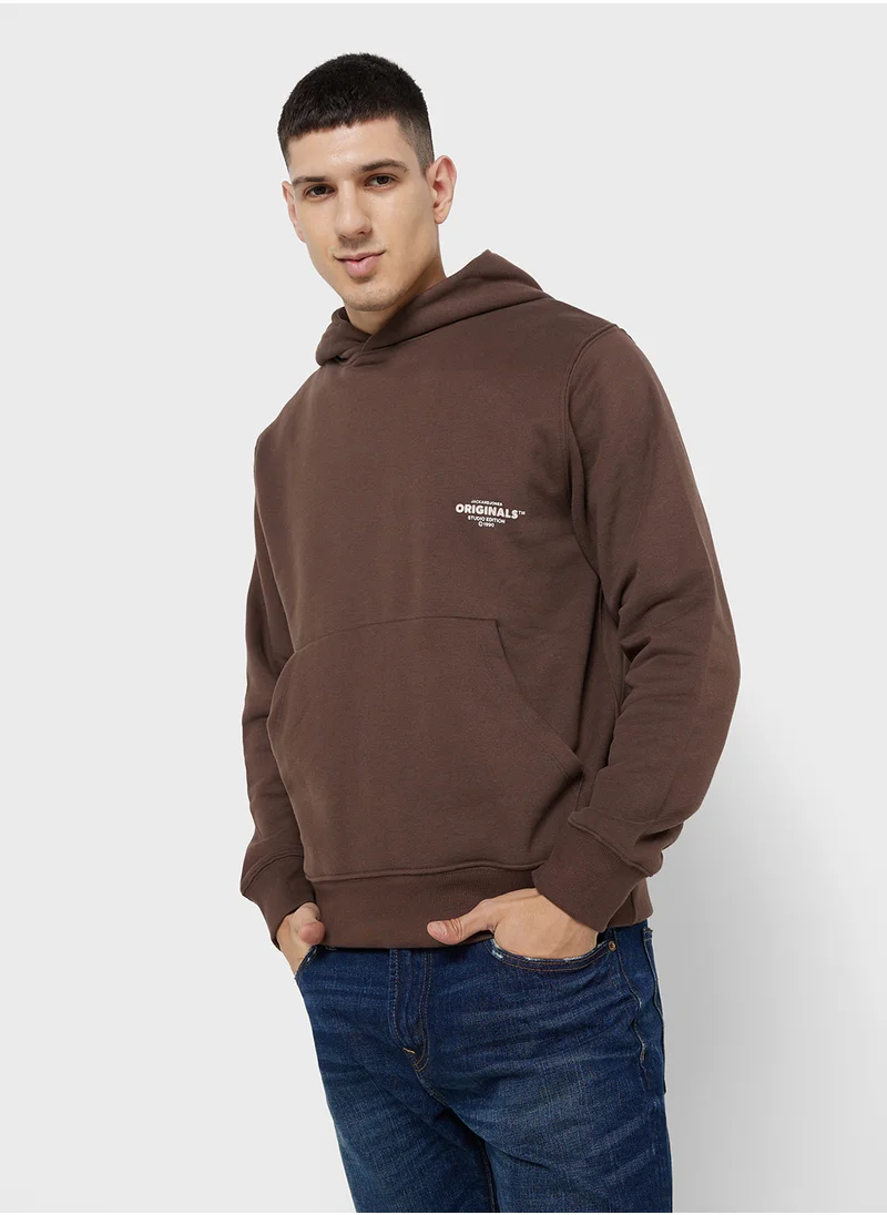 جاك اند جونز Jorvermont Logo Hoodie