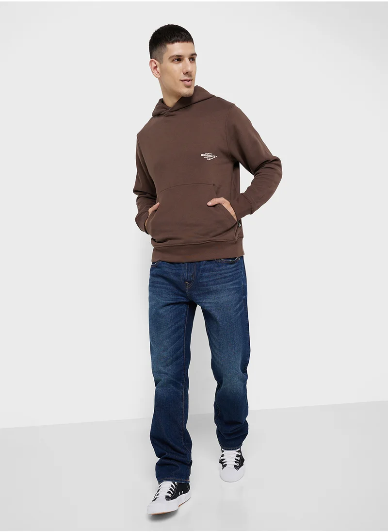 جاك اند جونز Jorvermont Logo Hoodie