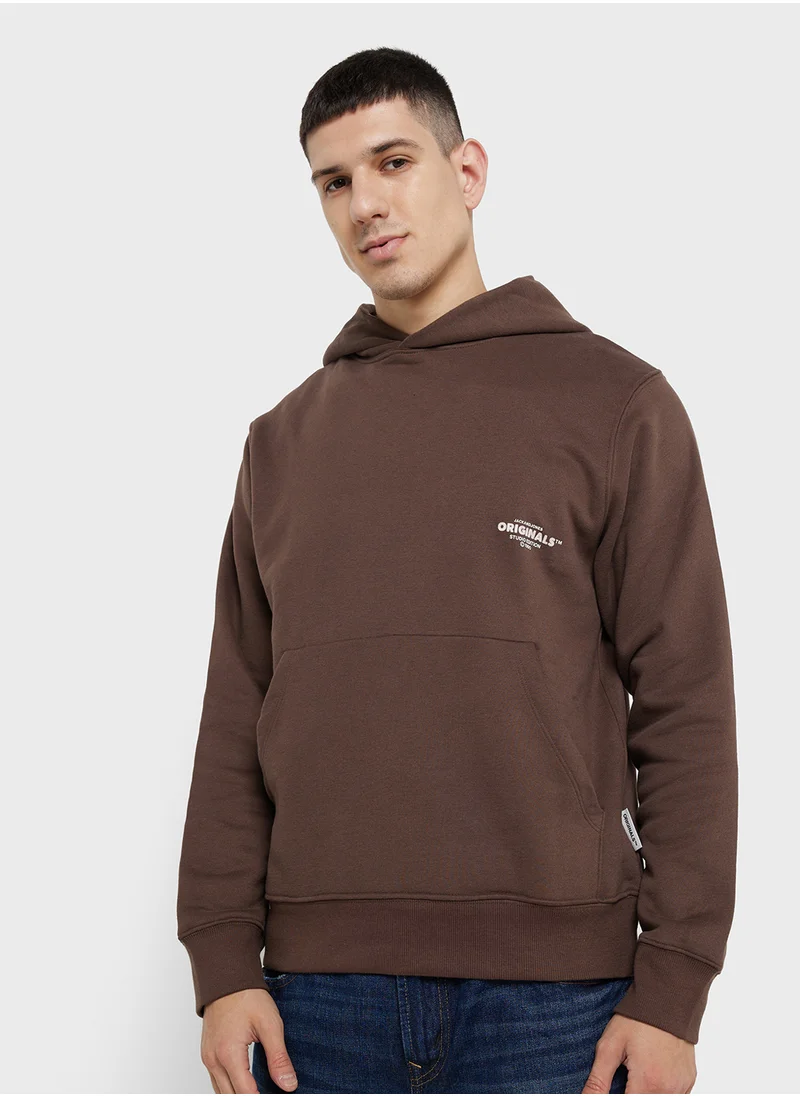 جاك اند جونز Jorvermont Logo Hoodie
