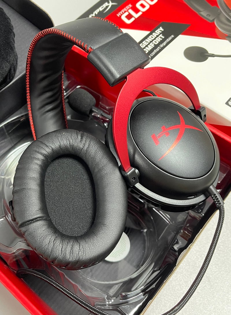 HYPERX Cloud II Brand New Wired Over Ear Gaming Headphones For PS4 PS5 XOne XSeries NSwitch PC Red - Image 5