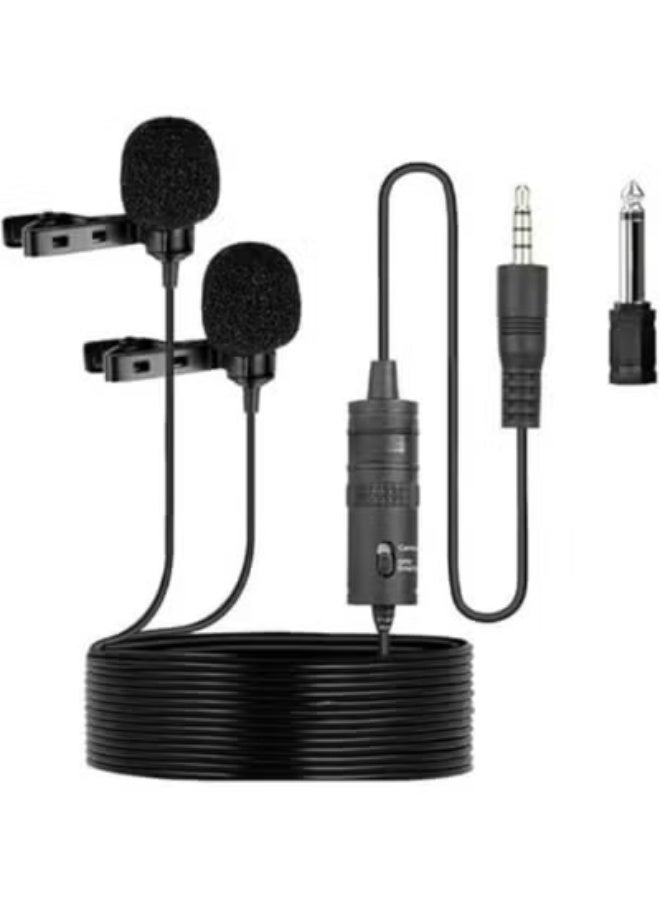 Dual Lavalier Microphone 2-in-1 with Clear Sound and Multi-Device Compatibility - Image 1