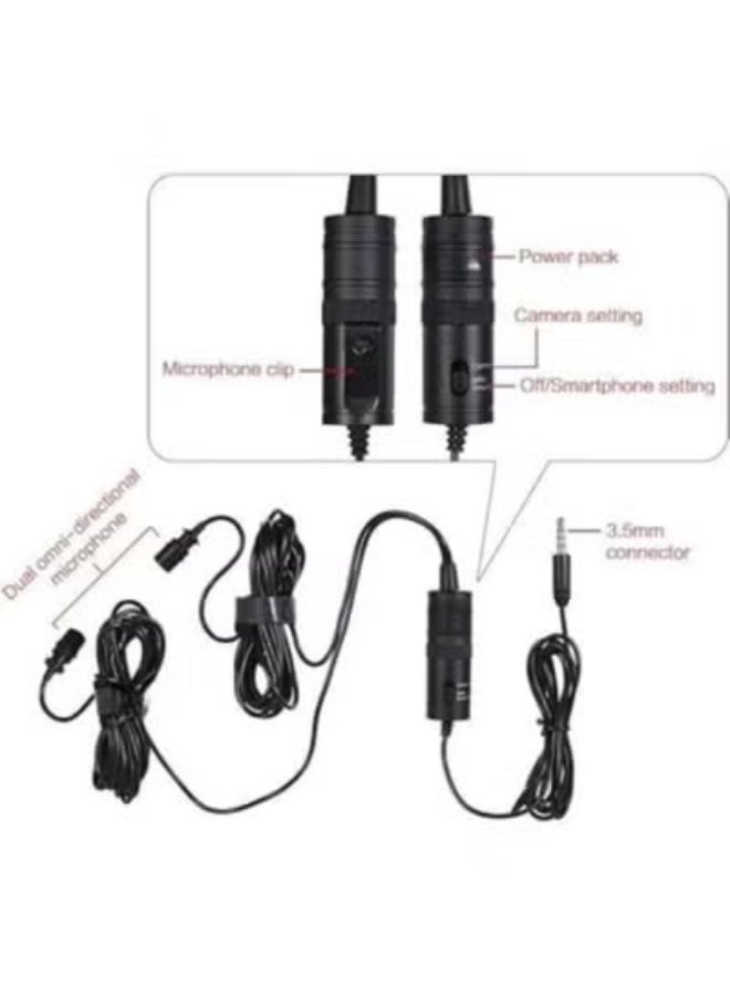 Dual Lavalier Microphone 2-in-1 with Clear Sound and Multi-Device Compatibility - Image 2