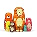 HYCLES Nesting Dolls Russian Matryoshka Wood Stacking Nested Set for Kids Handmade Toys for Children Kids Christmas Birthday Decoration Halloween Wishing Gift - Image 2