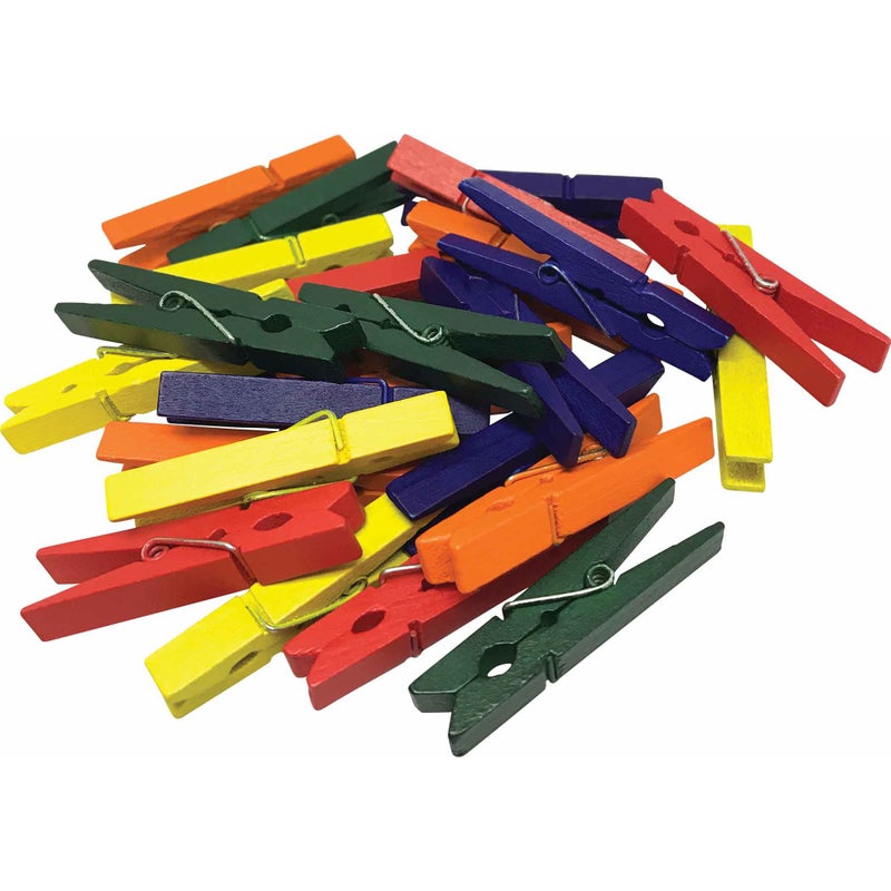 STEM Basics Medium Multicolor Clothespins 50 Count