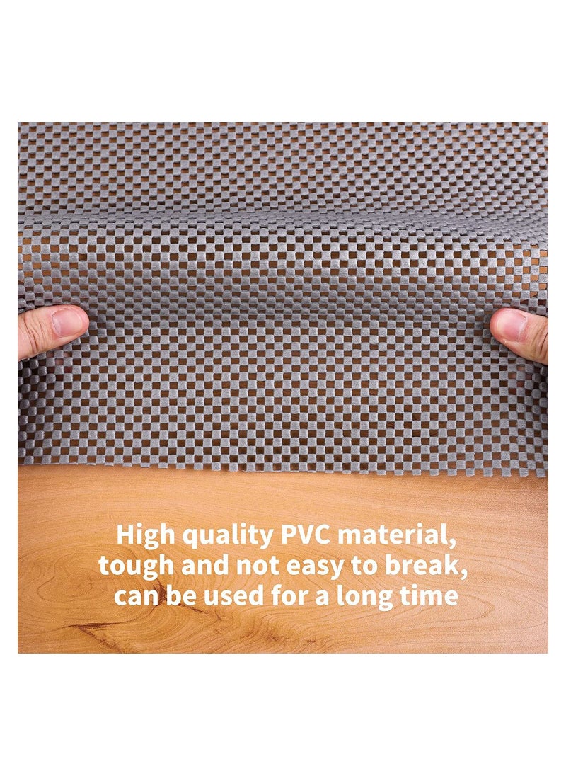 Excefore - Non-Slip Mat Area Rug Pad Anti Slip Gripper Roll Rubber Matting Waterproof Floor Mat PVC Shelf Drawer Liner for Home, Office, Cars, Caravans (Grey, 30 x 200 cm) - Image 1