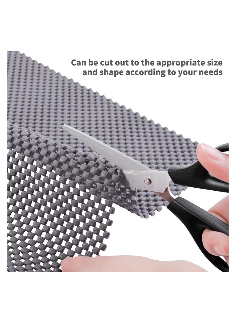 Excefore - Non-Slip Mat Area Rug Pad Anti Slip Gripper Roll Rubber Matting Waterproof Floor Mat PVC Shelf Drawer Liner for Home, Office, Cars, Caravans (Grey, 30 x 200 cm) - Image 1