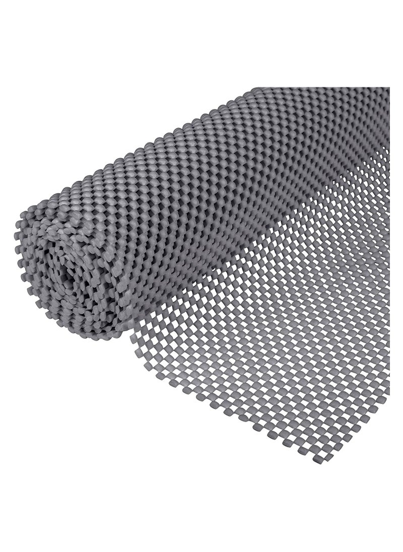 Excefore - Non-Slip Mat Area Rug Pad Anti Slip Gripper Roll Rubber Matting Waterproof Floor Mat PVC Shelf Drawer Liner for Home, Office, Cars, Caravans (Grey, 30 x 200 cm) - Image 1