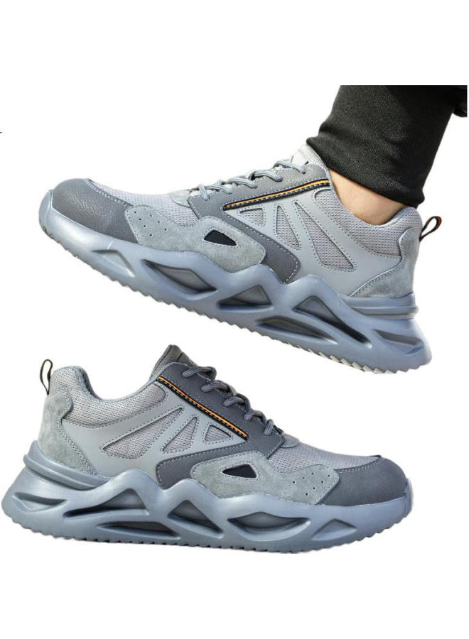 Dinggu Men'S Breathable Labor Protection Shoes For Construction Sites, Anti-Odor, Electrician Insulation, Anti-Smashing, Anti-Stabbing, Steel Toe, Lightweight 1055Hui45 - Image 3