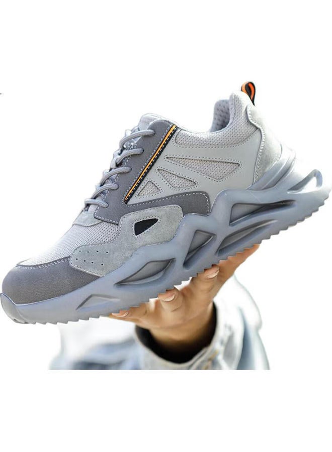 Dinggu Men'S Breathable Labor Protection Shoes For Construction Sites, Anti-Odor, Electrician Insulation, Anti-Smashing, Anti-Stabbing, Steel Toe, Lightweight 1055Hui45 - Image 1