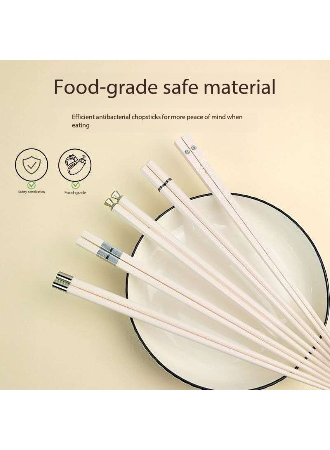 MINISO Antibacterial Alloy Chopsticks – Food-Grade Reusable Chopsticks, Heat-Resistant, Non-Slip, Safe & Durable Tableware for Daily Use - Image 2