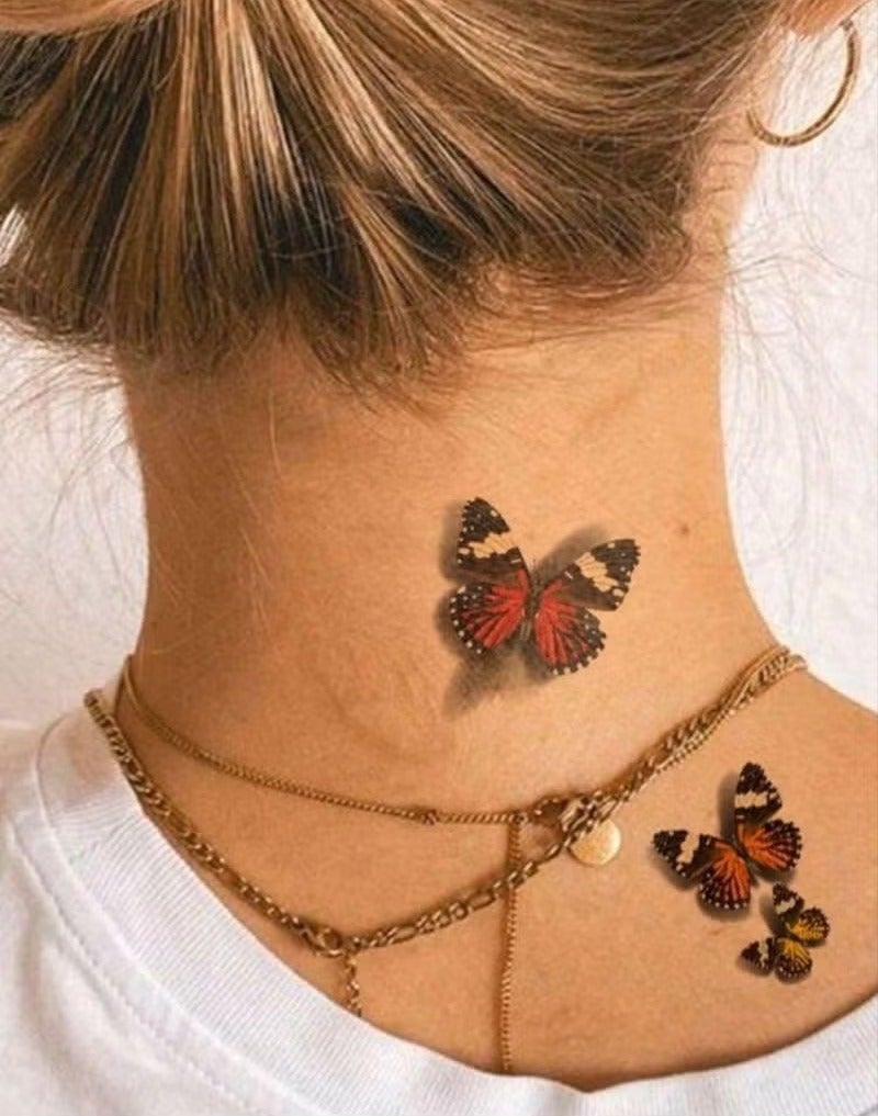 2 Sheets 3D Big Size Body Art Temporary Tattoo Stickers for Women - Image 3