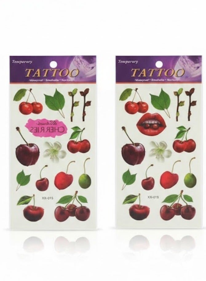 2 Sheets Temporary Tattoo Stickers for Women - Image 1