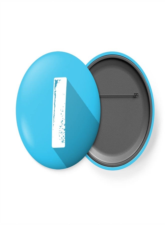 alterEgo Alphabet Initial Button Badge with Safety Pin backing (58mm Diameter) (I) - Image 1