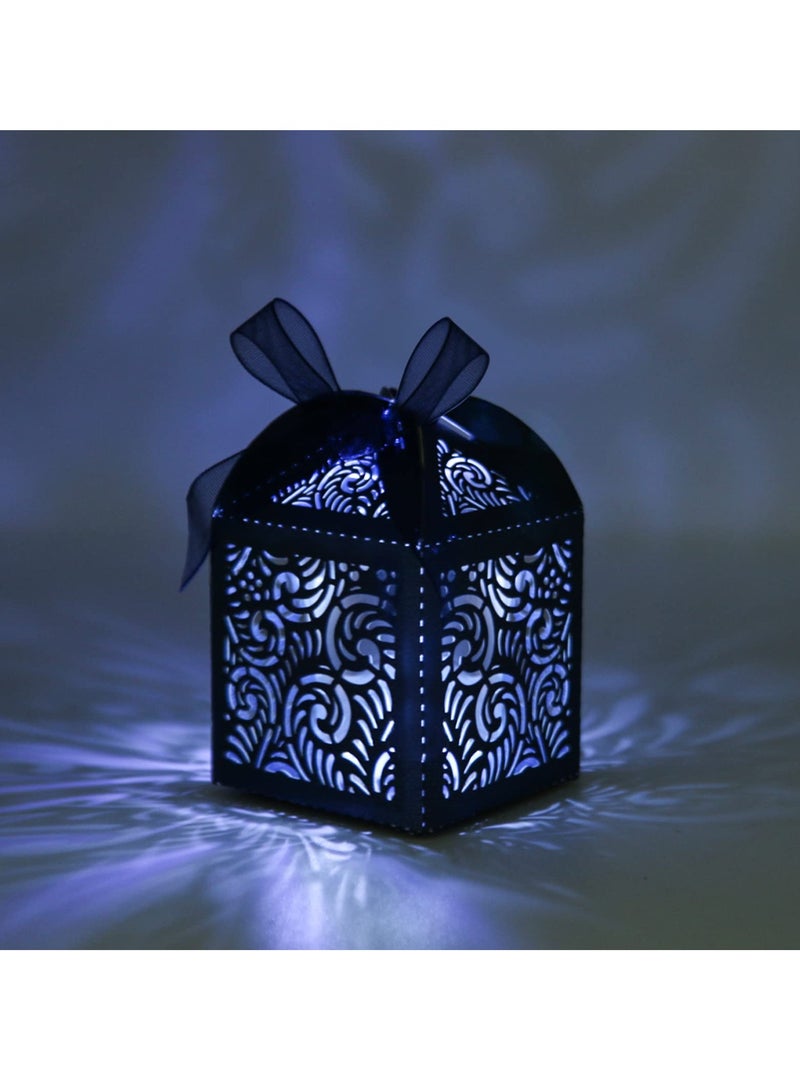 20 قطعة من صناديق الهدايا المزخرفة بالليزر، بحجم 2×2×2.75 بوصة، صناديق هدايا صغيرة للهدايا، صناديق تذكارية لحفلات الزفاف مع شريط، صناديق صغيرة للحلوى للمناسبات مثل حفلات الزفاف، استقبال العروس، الذكرى السنوية، أعياد الميلاد. - Image 4