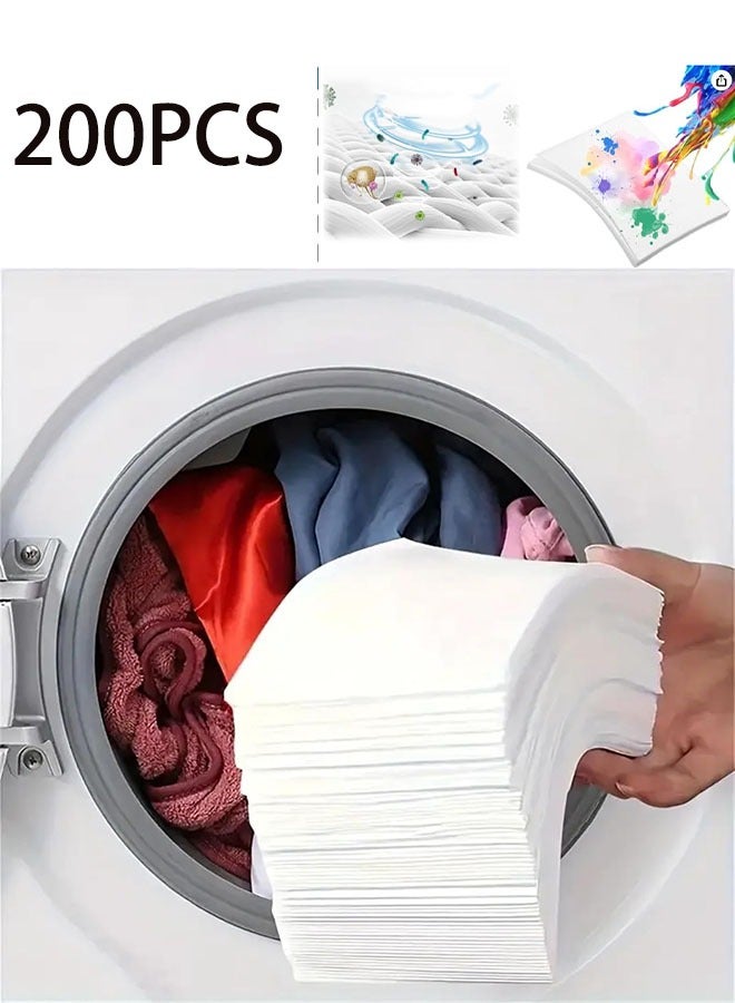Geustos Laundry Color And Dirt Catcher Anti-Stain Sheets Collect, Absorb And Hold Color Dyes In Water. Prevent Clothes From Bleeding (200 Photos) - Image 1