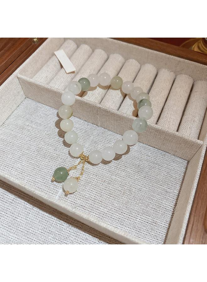 New Chinese Style Agate Freshwater Pearl Lotus Pendant Bracelet Fashion Niche Bracelet All-match Light Luxury Beaded Bracelet For Women 