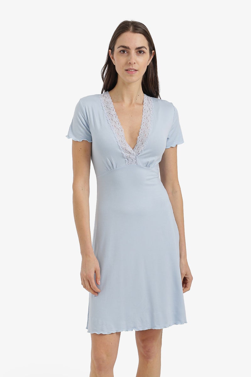 Carina Lace V-Neck Nightgown - Image 1