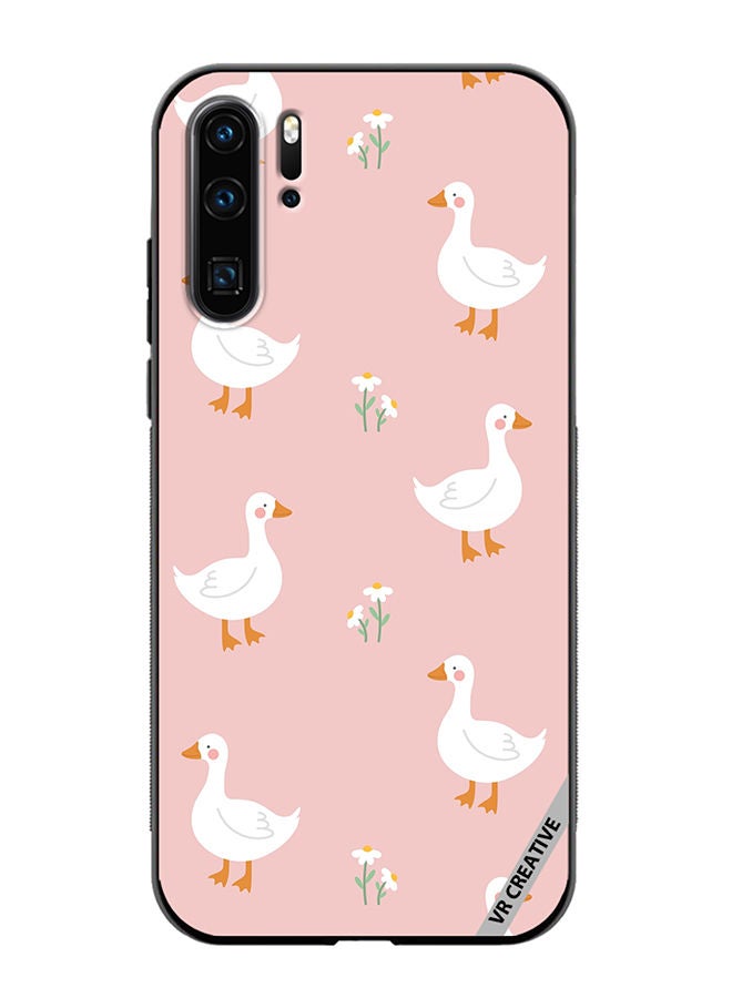 VR CREATIVE Protective Case Cover For Huawei P30 Pro Cute White Swan Goose Design Multicolour - Image 1