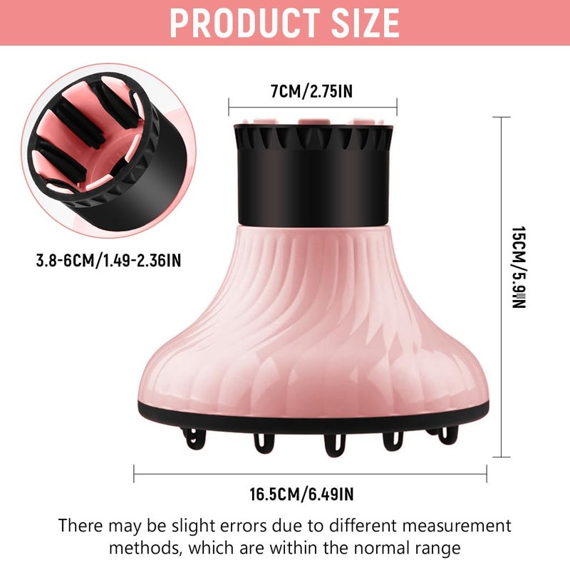 M'AYCREATE MAYCREATE® Hair Dryer Diffuser, Universal Hair Diffuser Adaptable Hair Dryer Attachment for Blow Dryer Nozzles from 1.5 to 2.3 inch Diameter for Natural Thick Hair - Image 3