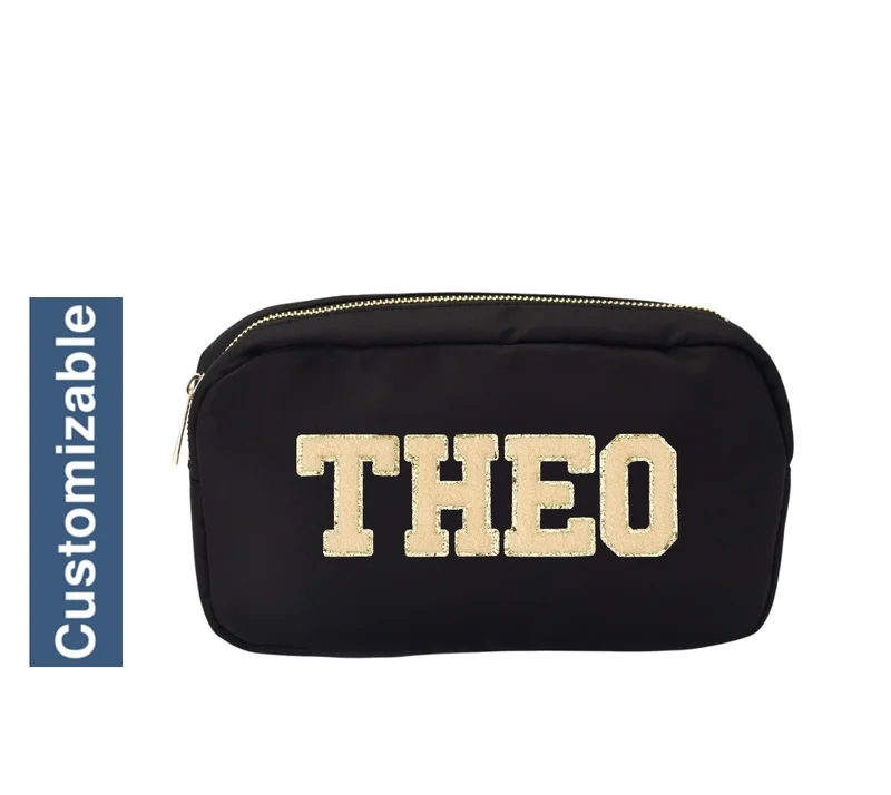 القبيلة السعيدة Personalised Medium Pouch, Black