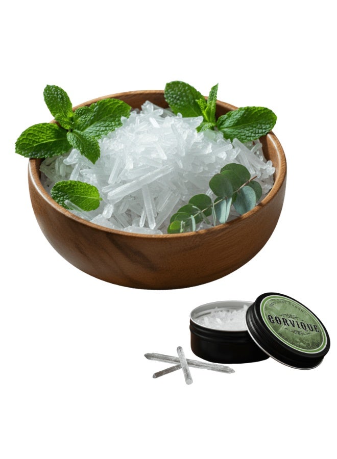 GORVIQUE 100% Pure Menthol Crystals by Gorvique - for Aromatherapy Diffusers, Sauna, and Steam Inhalation - 25g Potent Peppermint Scent for DIY Shower Steamers, Relaxing Bath Salts, Yoga & Meditation - Image 1