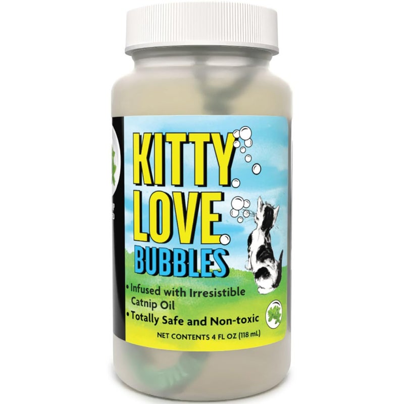 Atomic Bubbles Kitty Love Bubbles: 2 Pack Catnip Scented - 4oz Bottles, Catnip Infused Long Lasting Bubbles for Cats, Non-Toxic & Allergen-Free, Combine Toy & Treat - Image 5