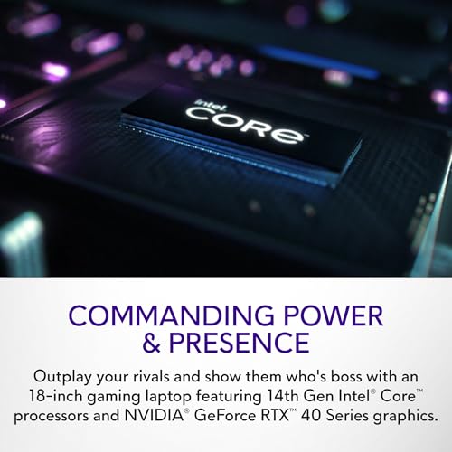 Alienware M18 Gaming Laptop - 18-inch QHD+ 165Hz 3ms Display, Intel Core i7-14700HX, 16GB DDR5 RAM, 1TB SSD, NVIDIA GeForce RTX 4070 8GB GDDR6, Windows 11 Home, Onsite Service - Dark Metallic Moon - Image 2