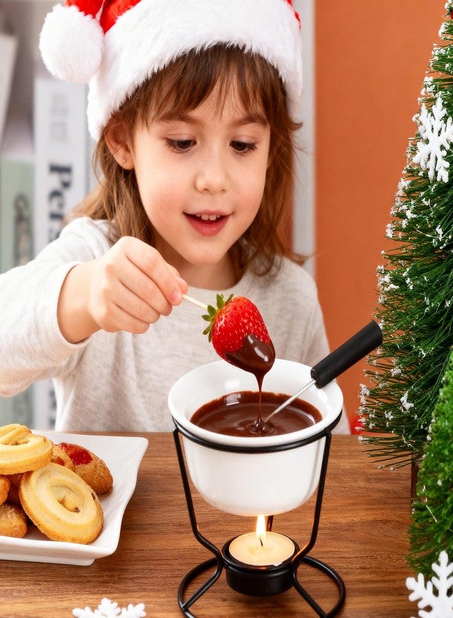 CLEABANKE قطعتان من سخانات الزبدة للمأكولات البحرية، سخانات زبدة سيراميك للشوكولاتة أو الجبن، فوندو - آمنة للاستخدام في غسالة الصحون، آمنة للاستخدام في الفرن، آمنة للاستخدام في الميكروويف - Image 5