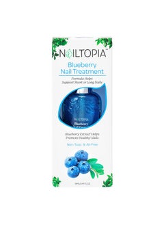 Nailtopia Nail Treatment Supports Short & Long Nails Plantbased Non Toxic Biosourced Strengthening & Conditioning Superfood Treatment Blueberry Extract (Clear) 0.41 Oz  - Image 1