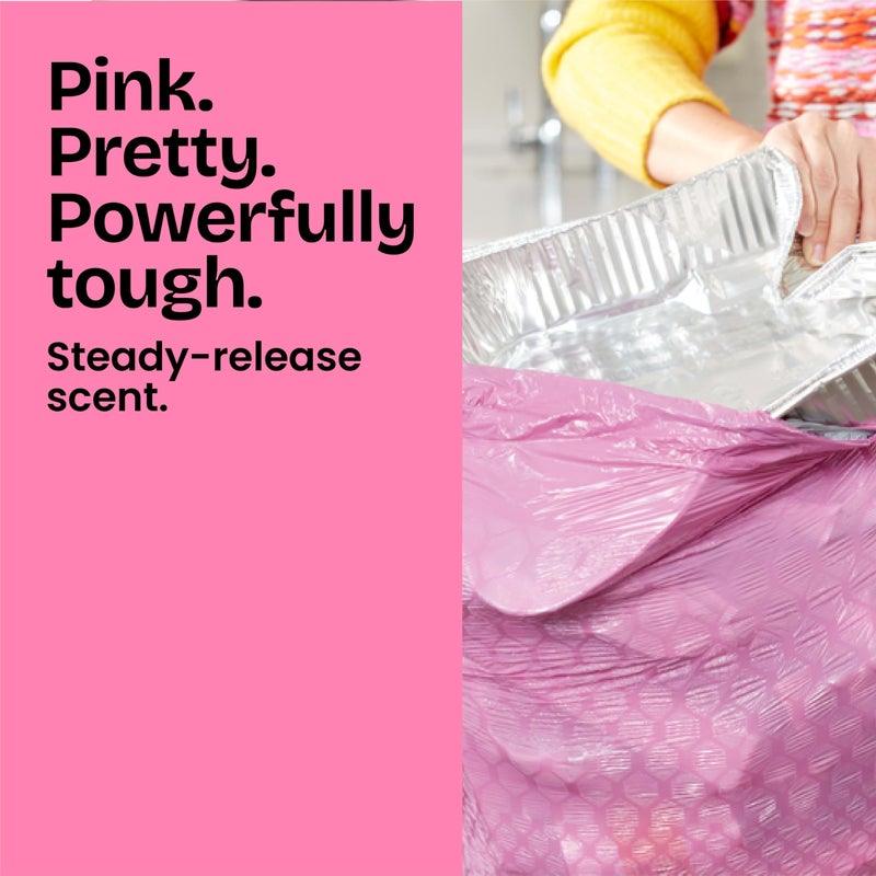 Glad Tall Kitchen Trash Bags 13 Gallon, MaxStrength Cherry Blossom Garbage Bags, Odorshield with Drawstring, 34 Count - Image 1