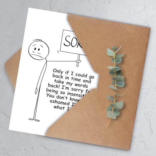 HEJOYN Apology Card for Him Her, I'm Sorry Gifts for Her, I'm Sorry Cards for Friends Family - Image 3