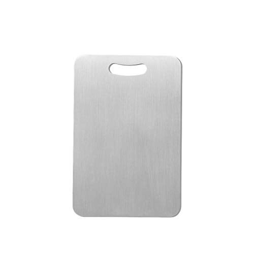 INDIAN DECOR 50695 Chopping Board, Kitchen Household Stainless Steel Cut Fruit Cutting Board Antibacterial Anti-Mold Board - Image 1