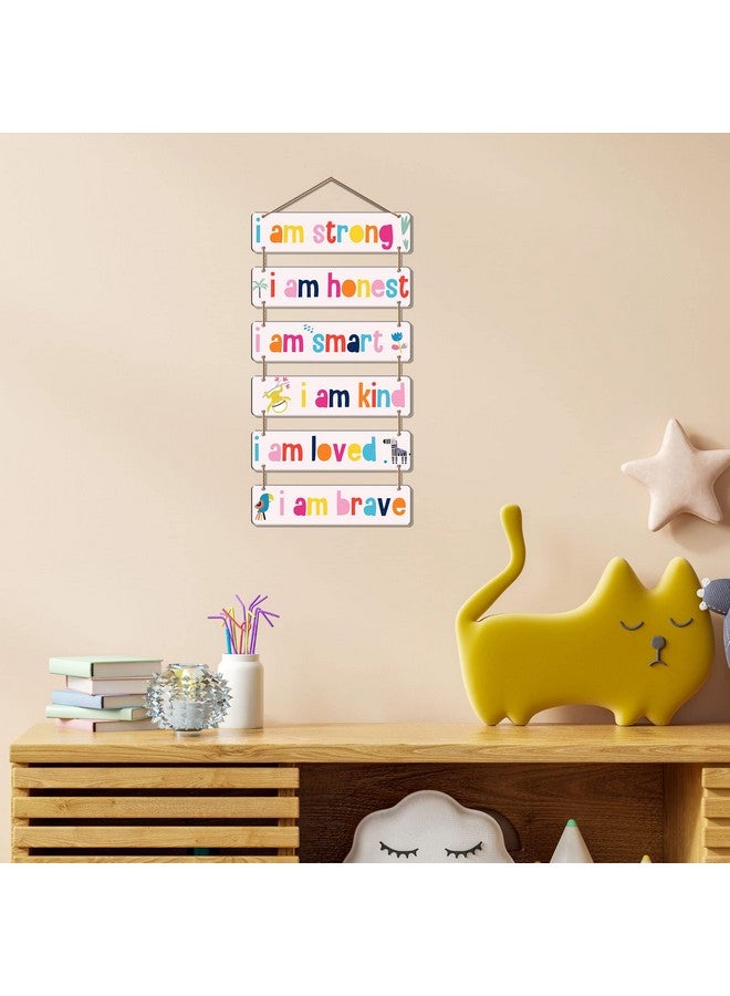 Artvibes Decorative Wall Hanging Wooden Art Decoration Item For Kids Room|Living Room|Bedroom|Home Decor|Gifts|Wall Art For Hall|Mdf Modern Artwork,Set Of 6(Wh_3286N) - Image 2