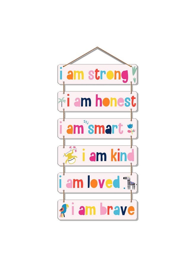 Artvibes Decorative Wall Hanging Wooden Art Decoration Item For Kids Room|Living Room|Bedroom|Home Decor|Gifts|Wall Art For Hall|Mdf Modern Artwork,Set Of 6(Wh_3286N) - Image 1