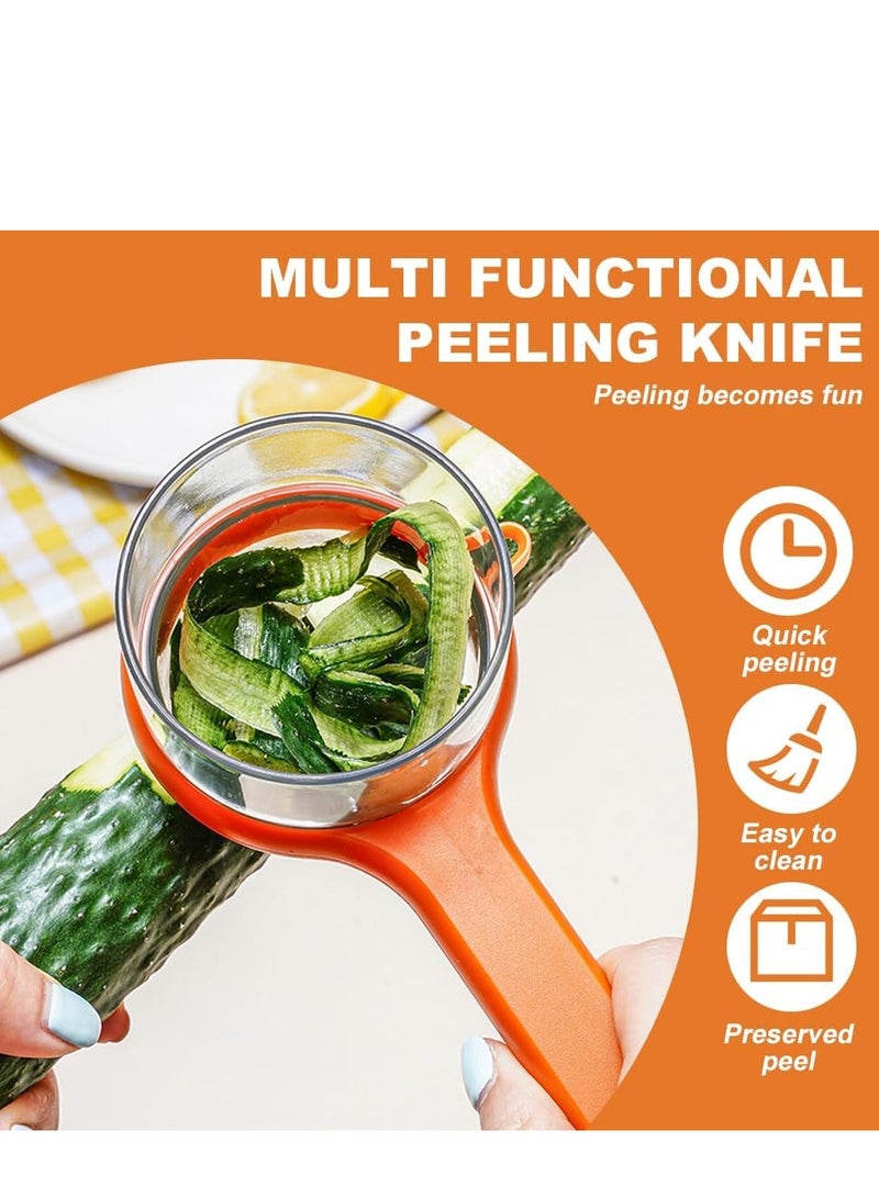 Double-Sided Stainless Steel Blade Peeling Knife with Storage Box,2025 New Upgrade Storage Peeler,Veggie Peeler with Container Box Multifunctional Peeler for Home Kitchen (Green/1pcs) - Image 2