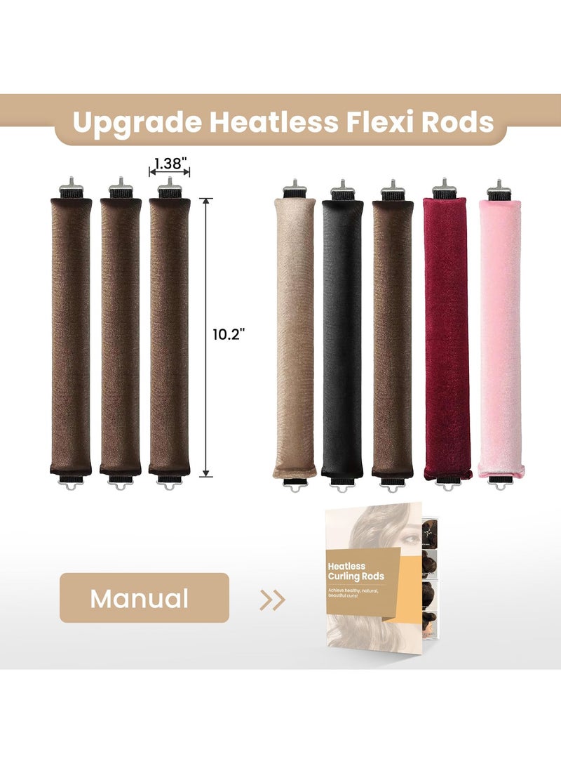 Overnight Heatless Curling Rods Set, Soft Flexi Rods for All Hair Types, Comfortable Sleep-In Curls, Easy to Use, Perfect for Beautiful Waves - Image 2