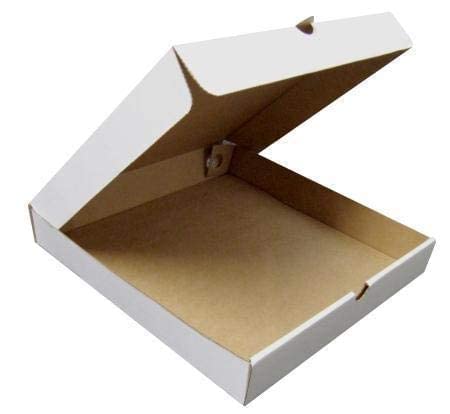 YNK Pizza Box Packaging Box Size 7x7x15 Inches Corrugated Packing Pizza Box White Color Pieces 100 - Image 1