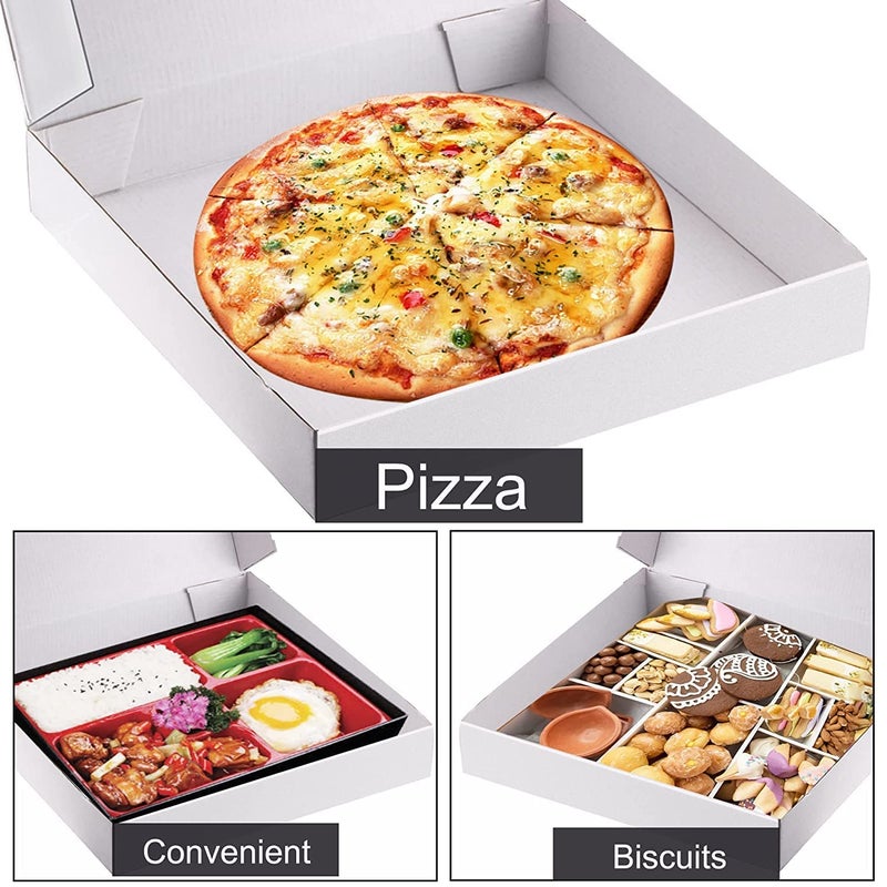 YNK Pizza Box Packaging Box Size 7x7x15 Inches Corrugated Packing Pizza Box White Color Pieces 100 - Image 5