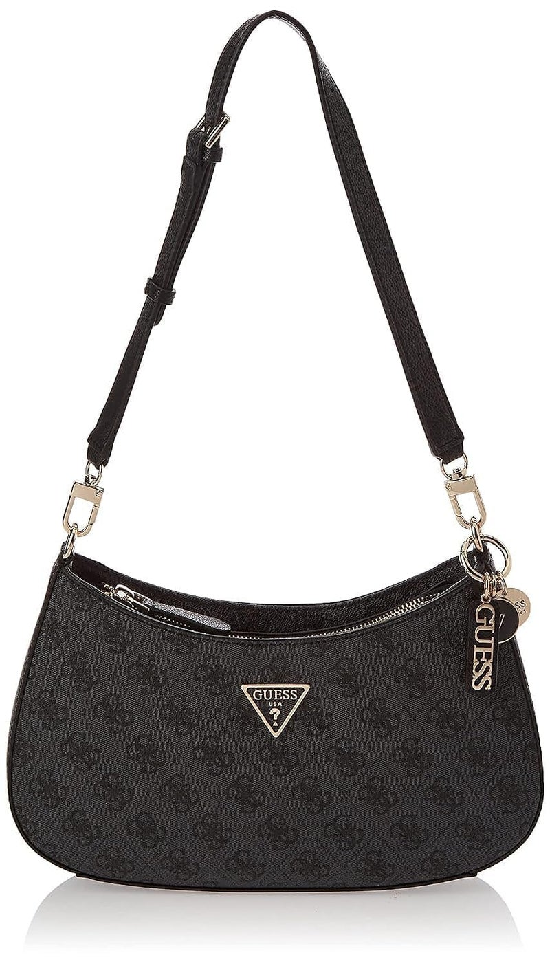 GUESS Women's Camera Bag NOELLE Shoulder Bag Black Print - Image 1